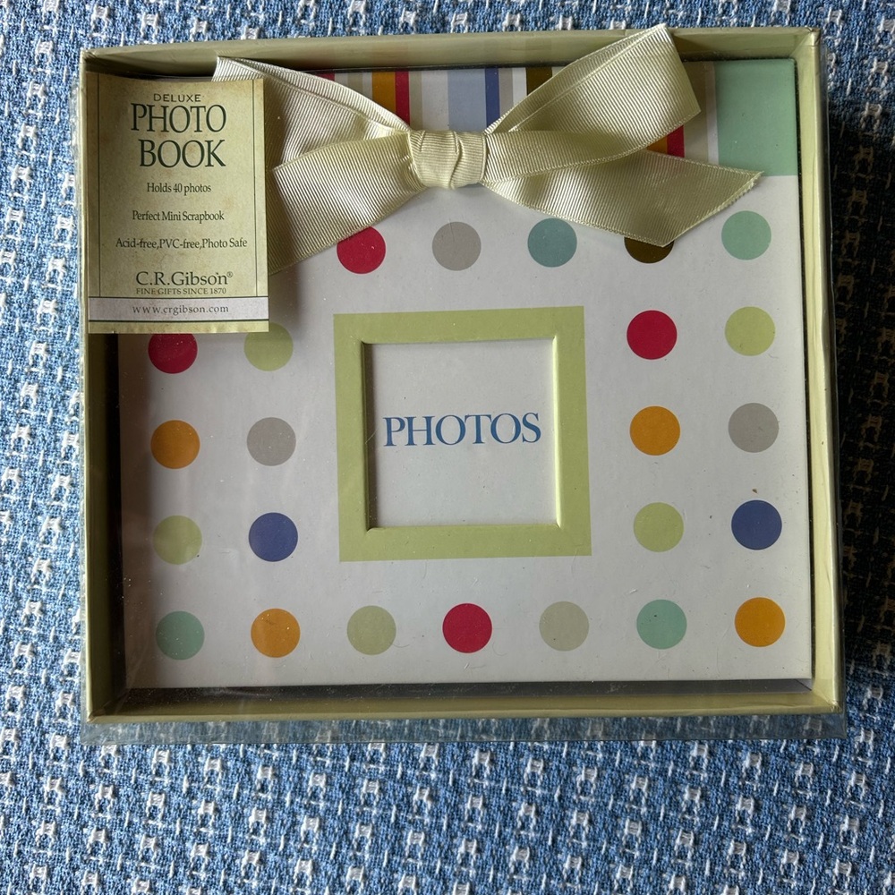 Gibson Deluxe Photo Book with Blue and Cream